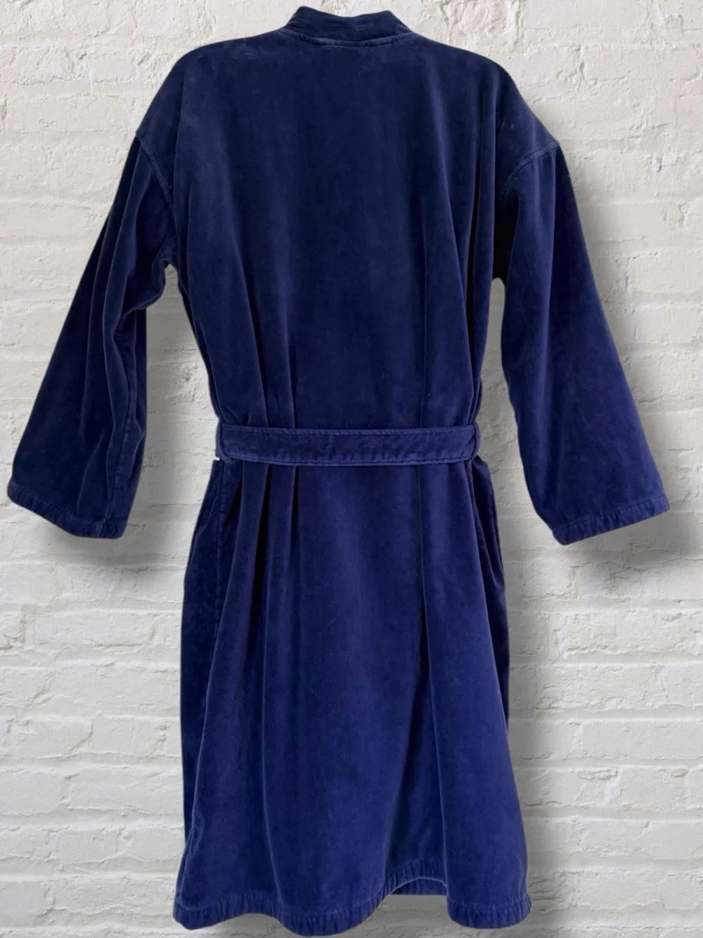 Polo Ralph Lauren Terry Cloth Bath Robe Blue S/M Pony Logo Belted
